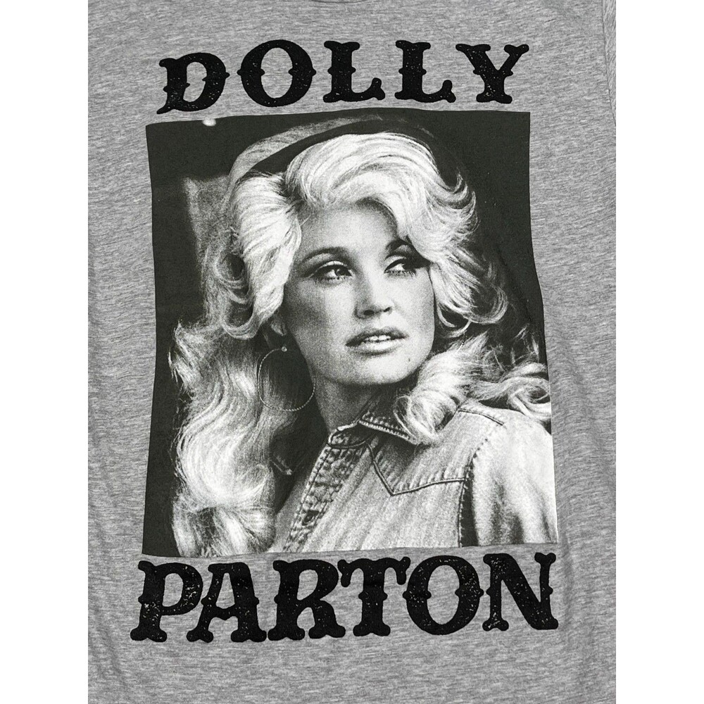 Dolly Parton TShirt Unisex Gray Size Medium Country Music